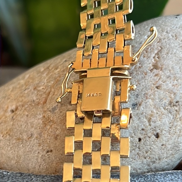 Panther 14k gold necklace 3 panthers - Picture 8 of 13